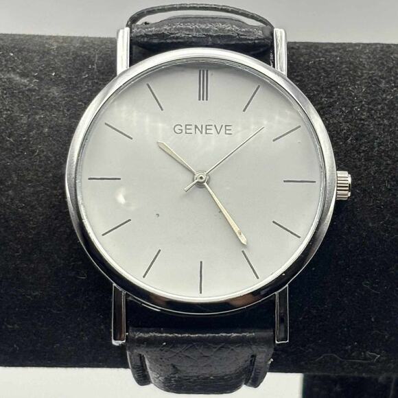 Black Geneva Men's Watch - Picture 1 of 5